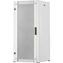 Floor-standing network cabinet Hyper Pro 19" 26U rack 600x600, door front glass, grey, 1000kg