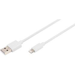 Cable Datos Carga Lightning Usb Certificación DIGITUS Blanco