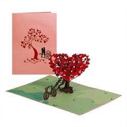 Generic Tarjeta Regalo San Valentín Árbol Corazón Pop-up 3D - Diseño único