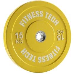 Fitness Tech Disco Bumper Plate Alta Resistencia Discos