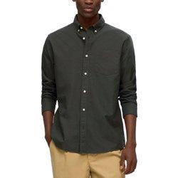 Camisa Oxford Selected Grick verde regular fit para hombre