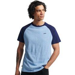 Camiseta para Hombre SUPERDRY (S - Algodón - Azul)