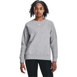 SUDADERA UNDER ARMOUR RIVAL FLC CREW GRIS HOODIE 1379508-012