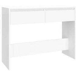 Consola blanca de 100x35x76,5 cm en tablero de madera