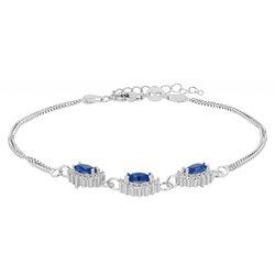 Pulsera Astara en Plata de Ley 925 Bañada en Rodio 17.3 Cm