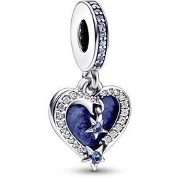 Charm colgante Pandora Doble Corazón Estrella Fugaz