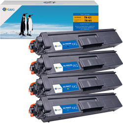 TN421 / TN423 / TN426 pack 4 toner G&G generico Brother TN421BKCMY / TN423BKCMY / TN426BKCMY