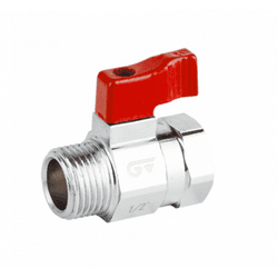 GENEBRE Llave Paso Bola Mini 1/2" M-H Roja Genebre LPBM12MR