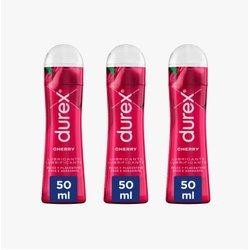 Lubricantes Durex Lote x3 50ml, para sexo seguro. Descubre el tuyo y disfruta. Original, Calor, Frescor. Fresa y Perfect Connection