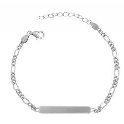 Pulsera en Plata de Ley 925 Ida Bañada en Rodio