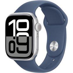 Apple Watch Series 10 GPS Cellular 42mm Caja de aluminio plateado con correa deportiva vaquera Talla M/L