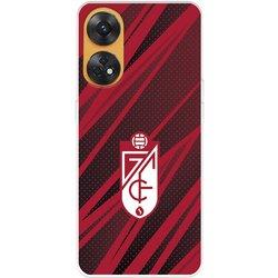 Funda para Oppo Reno 8T del Granada CF Escudo - Líneas Rojas y Negras  - Licencia Oficial Granada CF