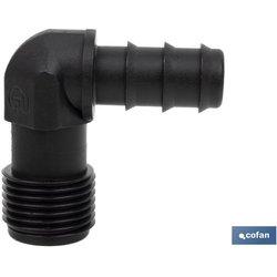 Conector COFAN En Codo 90º Macho 3/4" (16 mm- 3/4")