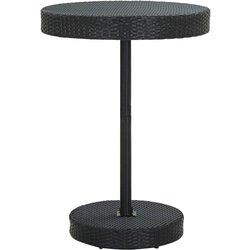 Mesa de jardín negra 75,5x106 cm en polyrattan