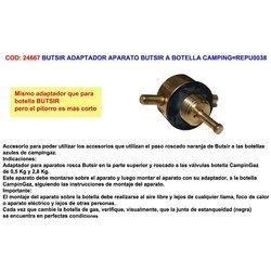 Butsir adaptador aparato butsir a botella camping repu0038