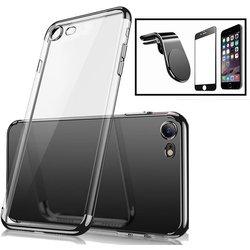 Kit Funda, Protector 5D y Soporte Magnético Coche iPhone 8 SlimArmor Negro