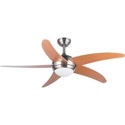 Ventilador de techo con luz motor dc ragnar níquel 132 cm