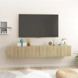 Mueble TV colgante 3 piezas Sonoma Oak 60x30x30cm