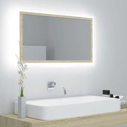 Espejo de baño LED Sonoma Oak 80x8,5x37 cm Acrílico