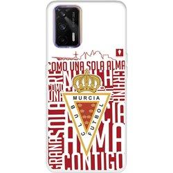 Funda para Realme GT del Real Murcia Escudo Fondo Blanco - Licencia Oficial Real Murcia