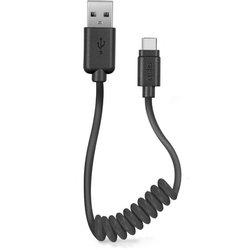 Cabo SBS Spiral (USB - USB-C - 0.5m - Negro)