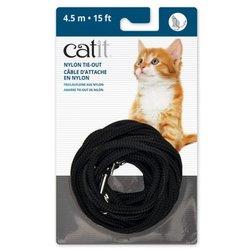 Catit Correa Extra Larga Negra para gatos 4,5m