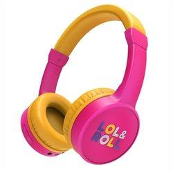 Lol&Roll Pop Kids Bluetooth Headphones Pink