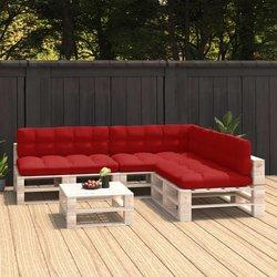 Almohadas para sofá Pallet 7 Uds Rojo