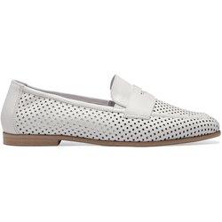 Mocasines de mujer Tamaris en piel perforada color blanco 1-24210-42-110