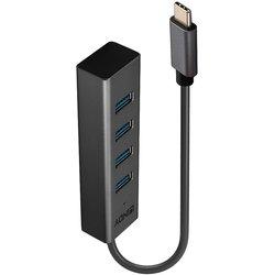 Hub USB LINDY 43325 Gris