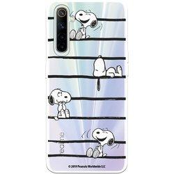 Funda para Realme 6 Oficial de Peanuts Snoopy rayas - Snoopy