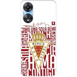 Funda para Oppo A78 5G del Real Murcia Escudo Fondo Blanco  - Licencia Oficial Real Murcia