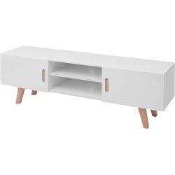 Mueble para TV en MDF 150x35x48,5 cm Blanco pulido