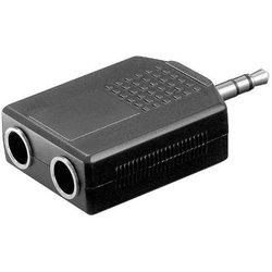 Goobay Adaptador Audio Estéreo 2x Jack 6.35mm a Jack 2.5mm Macho/Hembra Negro