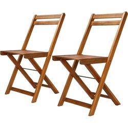 Conjunto 2 Silla Jardin VIDAXL Marrón Madera