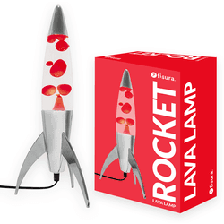 Lámpara de lava rocket Fisura roja.