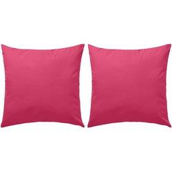 Almohadas de exterior 2 piezas 45x45 cm Rosa