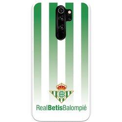 Funda para Xiaomi Redmi Note 8 Pro del Betis Fondo Rayas Verdiblancas - Licencia Oficial