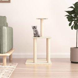 Árbol para Gatos con Arañazos en Crema de Sisal 85,5 cm