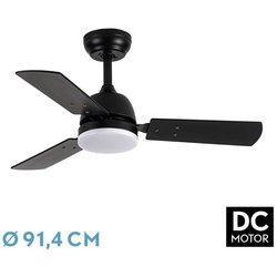 Akunadecor - Ventilador De Techo Metal Negro Portico