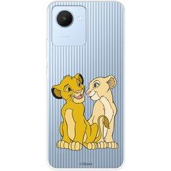 Funda para Realme C30 Oficial de Disney Simba y Nala Silueta - El Rey León