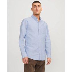 JACK AND JONES 12182486 OXFORD Camisas Manga larga Hombre Azul