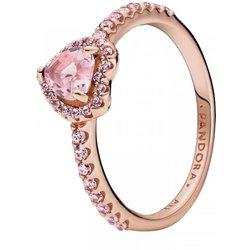 Pandora - Anillo Corazón Brillante Elevado Rosa 188421C04