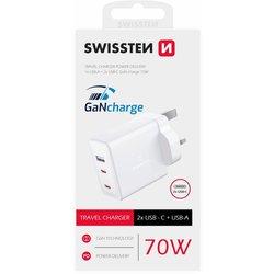 Travel charger gan 1x usb-c 45w power delivery white