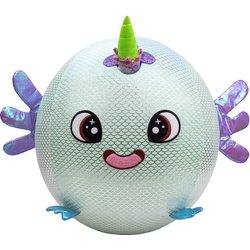 COLORBABY - Biggies Peluche hinchable unicornio, unicornio fantasía, perro, perro brillante, dragón, ajolote hinchable, cuenta con hinchador de pie, tamaño XXL, peluche gigante, regalos niños 3 años