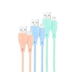 Nanocable 3 Cables LIGHTNING-USB 2.0/M,Mallado 1M