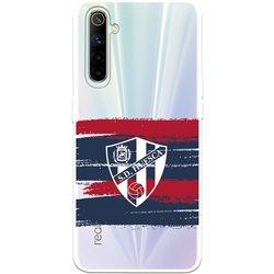 Funda para Realme 6 del Huesca Rayas Transparente - Licencia Oficial SD Huesca