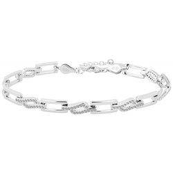 Pulsera en Plata de Ley 925 Bañada en Rodio 18.3 Cm