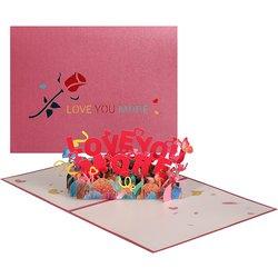 Generic Tarjeta de Amor Pop-up 3D San Valentín - Verdadera Historia de Amor