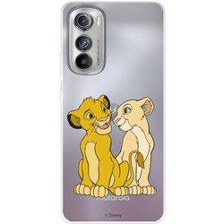 Funda para Motorola edge 30 Oficial de Disney Simba y Nala Silueta - El Rey León